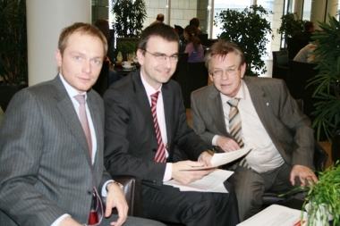 Christian Lindner (FDP), Martin Klebe (Arbeitsagentur), Holger Mller (CDU)